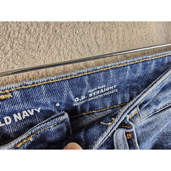 Old Navy High Rise OG Straight Denim Jeans Size 6 - Picture 3 of 4